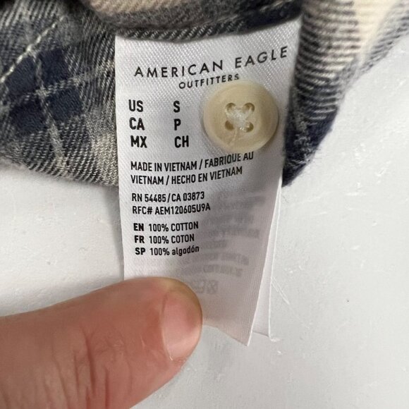 American Eagle Men's Plaid Button Up Shirt Multicolor Size Small - Picture 9 of 9